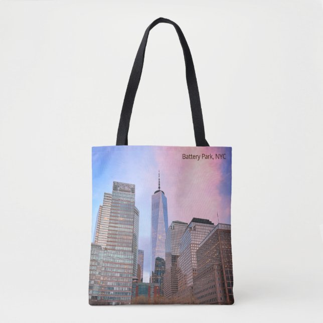 Battery Park from Staten Island Ferry NYC Tote Bag (Front)