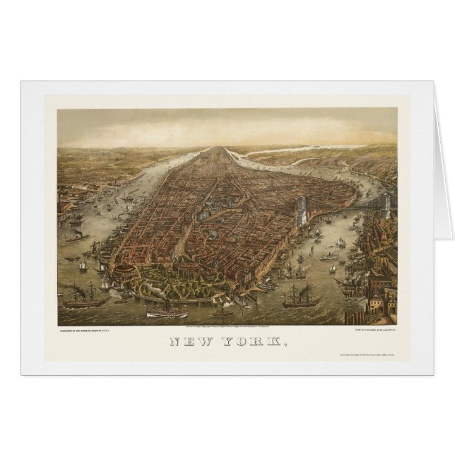 Battery Park, NY Panoramic Map - 1873 (Front Horizontal)