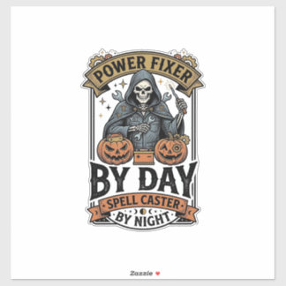Battery Repair Witch Funny Halloween Technician Sh