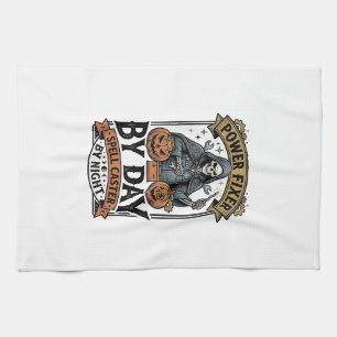 Battery Repair Witch Funny Halloween Technician Sh Kitchen Towel