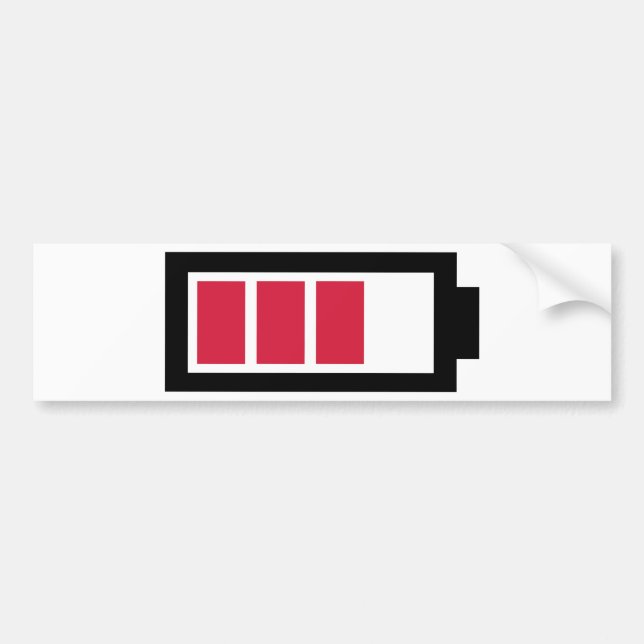 Battery symbol bumper sticker (Front)