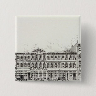 Battery West side Pine and California 2 Inch Square Button