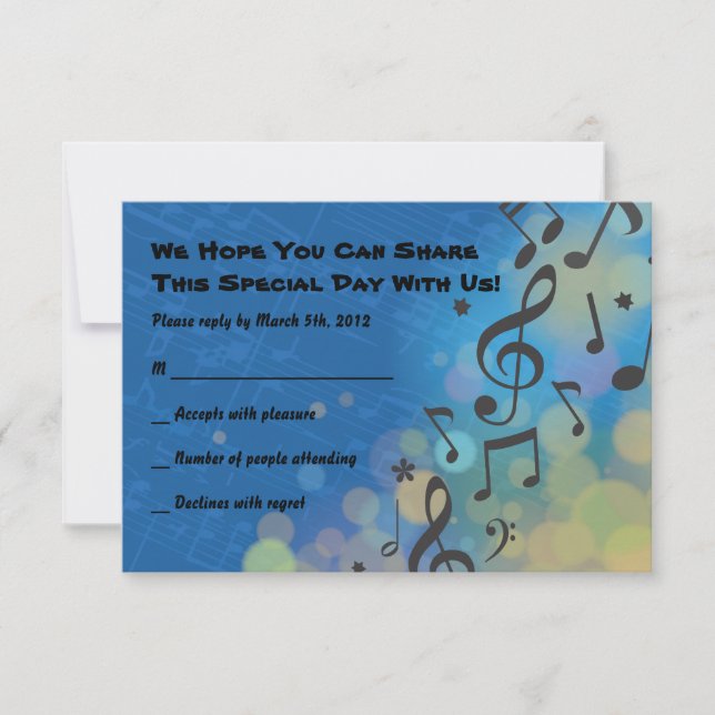 Batteur Boy Bar Mitzvah Invitation Carte de répons (Devant)