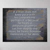 Batteur Différent — Citation Thoreau - Impression 