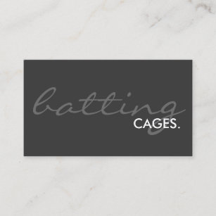 batting cages. (colour customizable) business card