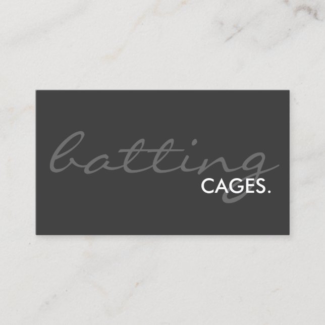 batting cages. (colour customizable) business card (Front)