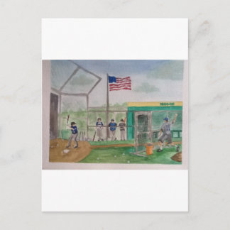 Batting Practice Postcard