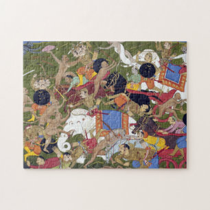 Battle at Lanka Ramayana Udaipur India Sahibdin  Jigsaw Puzzle