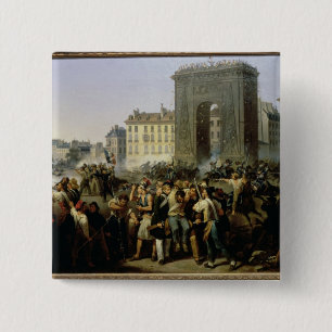 Battle at the Porte Saint-Denis, 28th July 1830 2 Inch Square Button