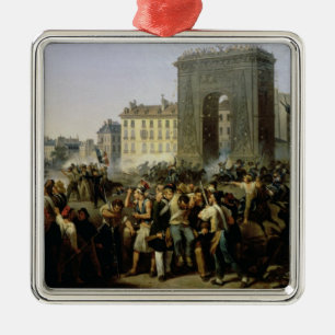 Battle at the Porte Saint-Denis, 28th July 1830 Metal Ornament