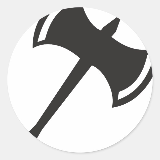 Battle Axe Classic Round Sticker (Front)