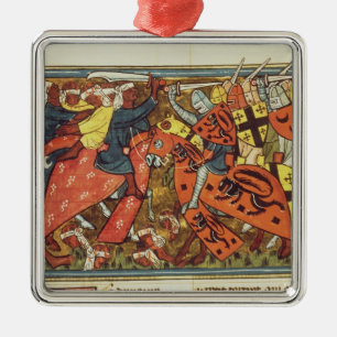 Battle between Crusaders and Moslems Metal Ornament