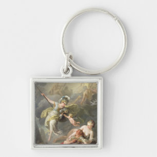 Battle Between Minerva and Mars, 1771 Keychain