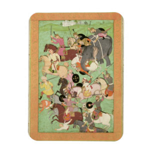 Battle between the forces of Iran and Turan, illus Magnet