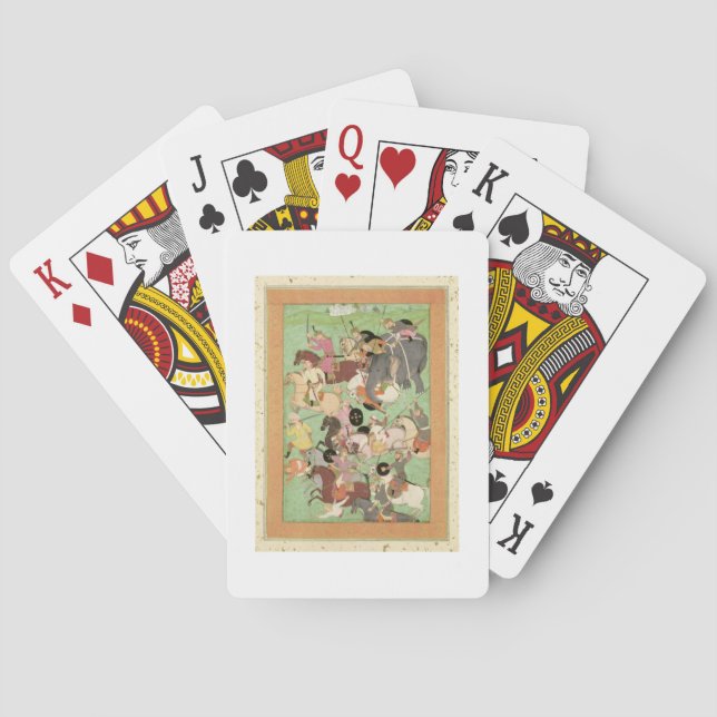 Battle between the forces of Iran and Turan, illus Playing Cards (Back)