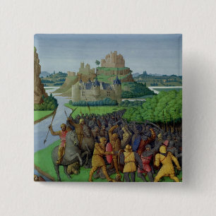 Battle between the Maccabees and the Bacchides 2 Inch Square Button