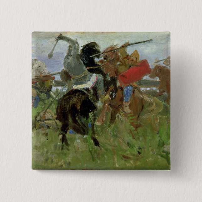 Battle between the Scythians and the 2 Inch Square Button (Front)