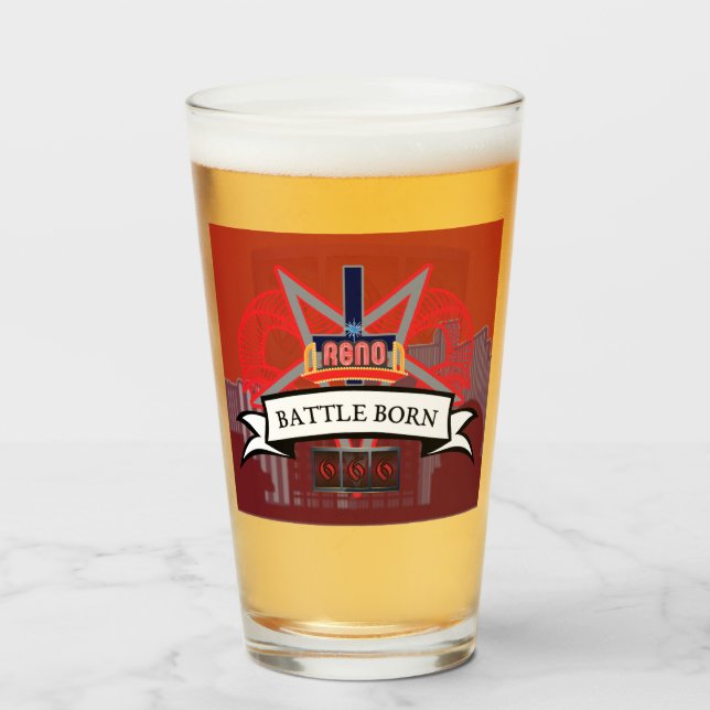Battle Born Satanists - Northern Nevada - Pint Glass (Front Filled)