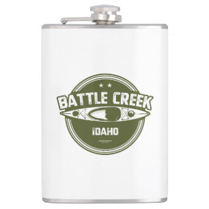 Battle Creek Wild And Scenic River Idaho Kayaking Hip Flask