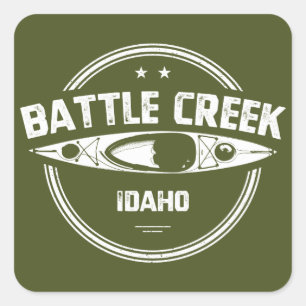 Battle Creek Wild And Scenic River Idaho Kayaking Square Sticker