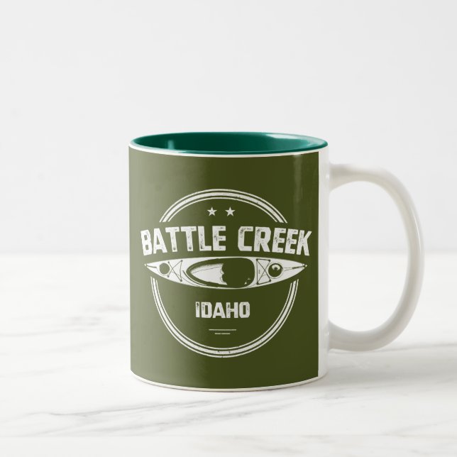 Battle Creek Wild And Scenic River Idaho Kayaking Two-Tone Coffee Mug (Right)