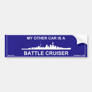 Battle Cruiser Hood Bumper Sticker