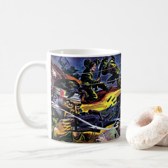 Battle Cry 07 War Vintage Comics Coffee Mug (With Donut)
