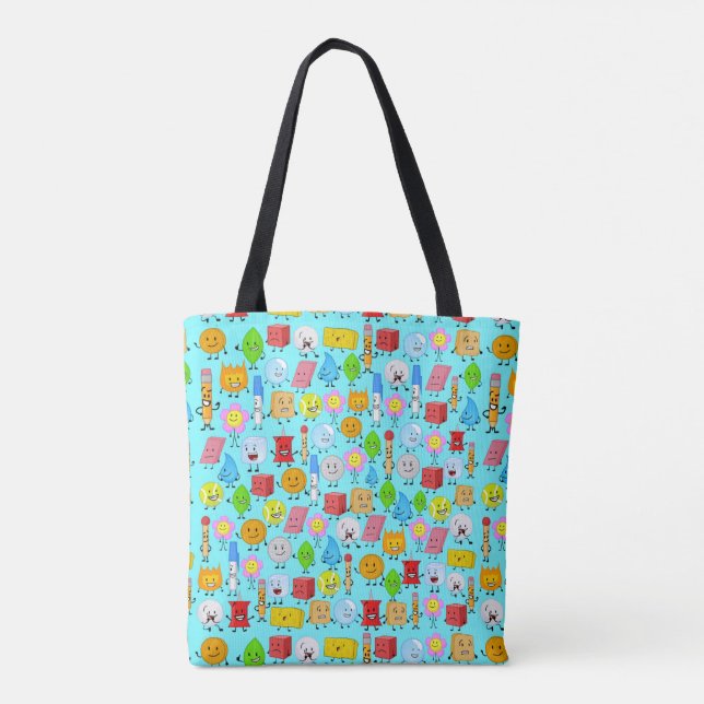 battle for dream island pattern tote bag (Back)