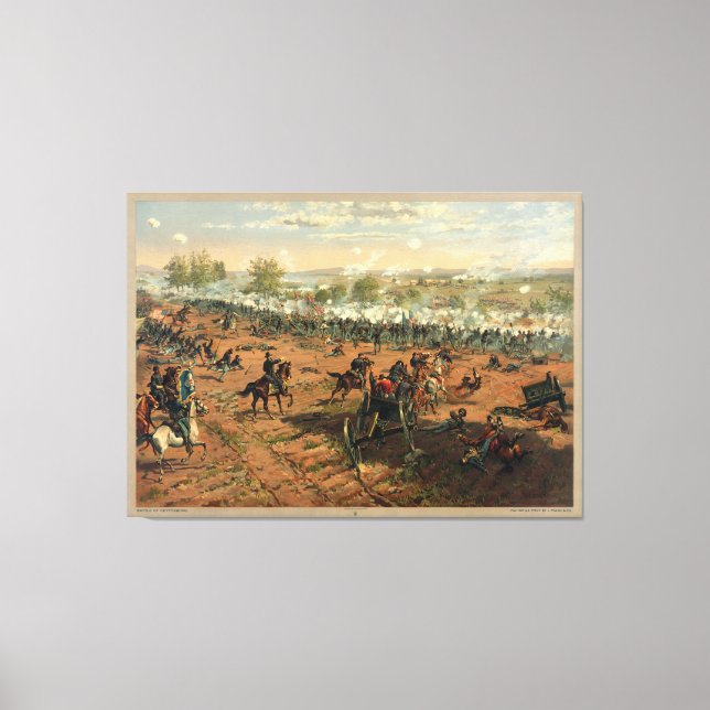 Battle Gettysburg Hancock at Gettysbug Thulstrup Canvas Print (Front)