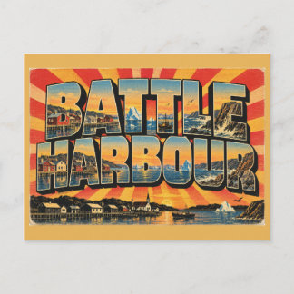 Battle Harbour NL Historic Village Coast Art Postcard