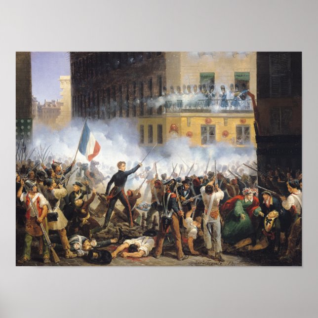 Battle in the rue de Rohan, 28th July 1830, 1831 Poster (Front)