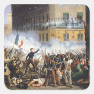 Battle in the rue de Rohan, 28th July 1830, 1831 Square Sticker