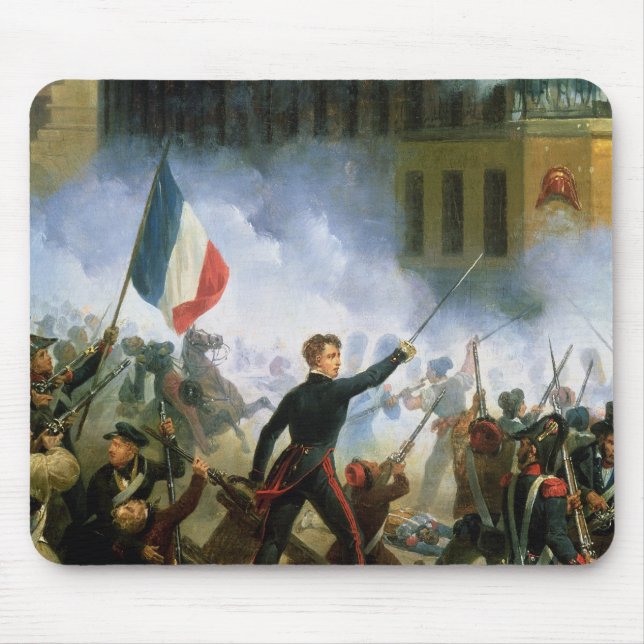 Battle in the Rue de Rohan Mouse Pad (Front)