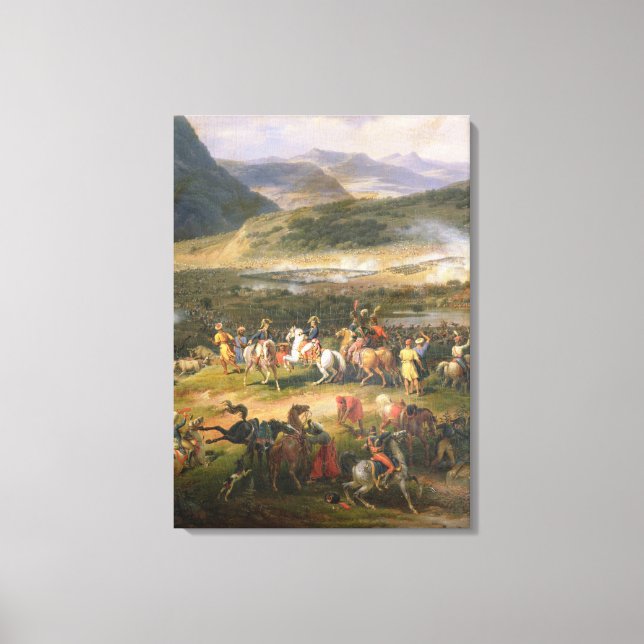 Battle Mount Thabor, detail Napoleon and his Canvas Print (Front)
