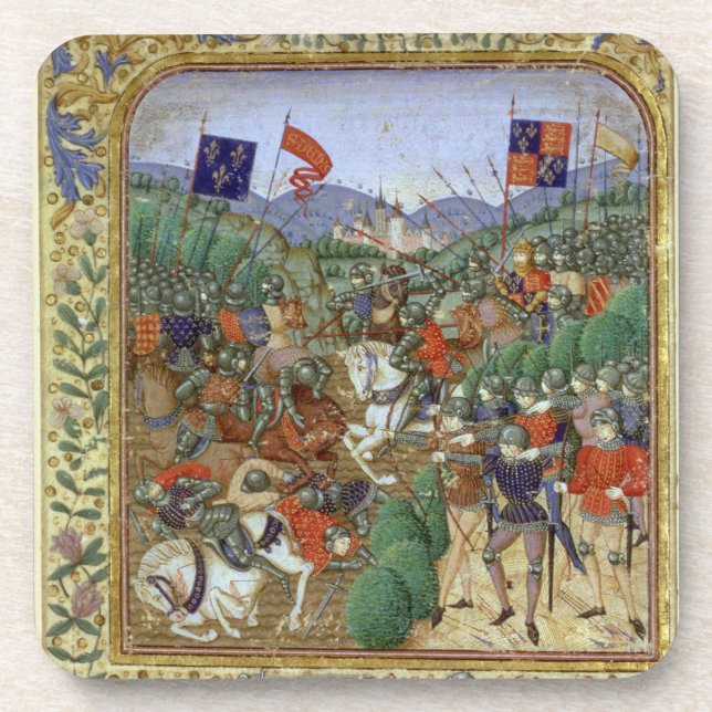 Battle of Agincourt, October 25th 1415 (w/c on pap Coaster (Front)