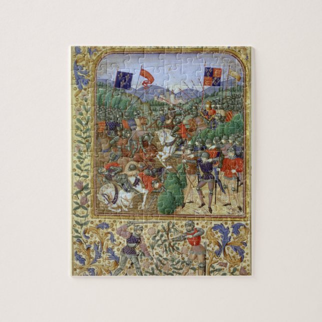 Battle of Agincourt, October 25th 1415 (w/c on pap Jigsaw Puzzle (Vertical)