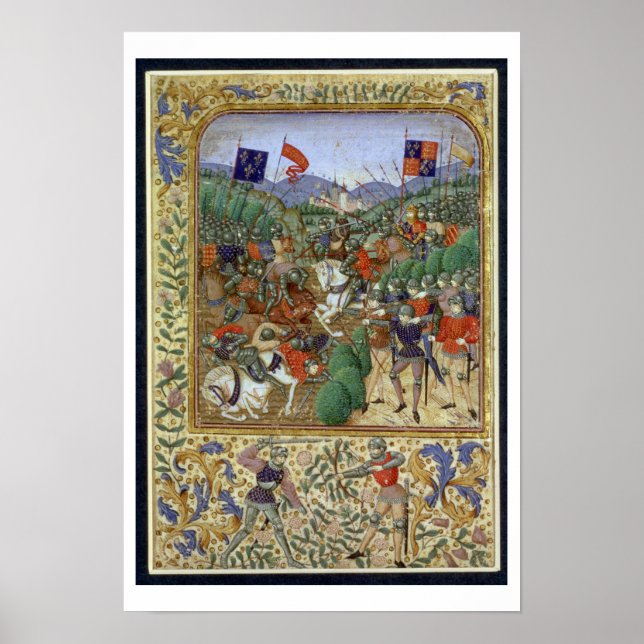 Battle of Agincourt, October 25th 1415 (w/c on pap Poster (Front)