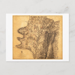 Battle of Antietam - Civil War Panoramic Map 6 Postcard