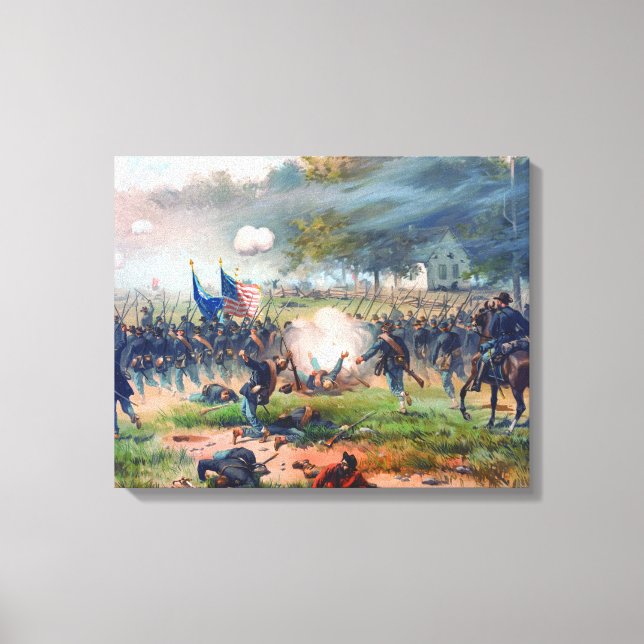 Battle of Antietam Thure de Thulstrup 1887 Restore Canvas Print (Front)