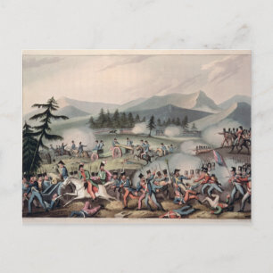 Battle of Barrosa etched by I. Clarke Postcard