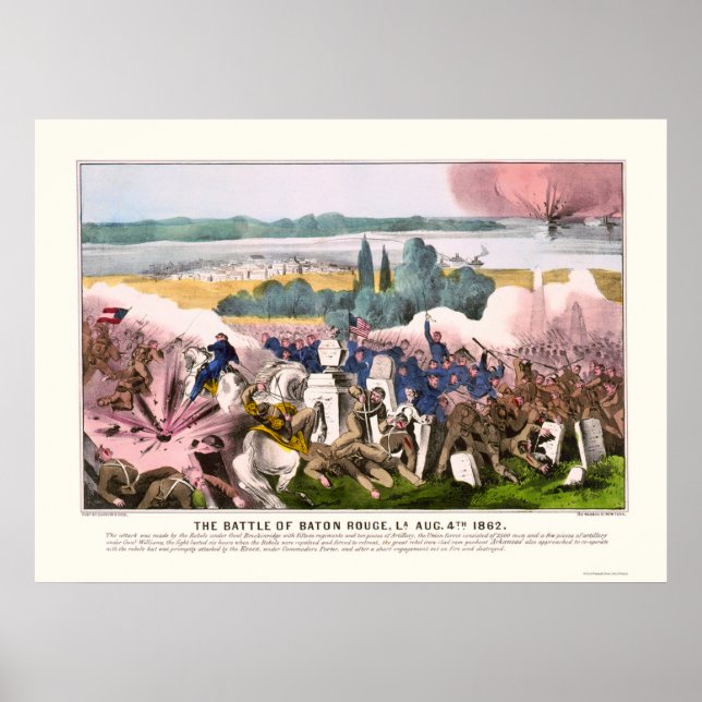 Battle of Baton Rouge by  1862 Poster (Front)