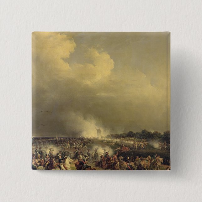 Battle of Boussu, 3rd November 1792, 1845 2 Inch Square Button (Front)