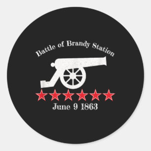 Battle Of Brandy Station Civil Battles War Cannon  Classic Round Sticker
