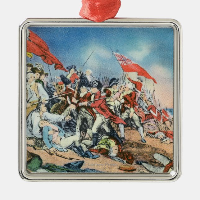 Battle of Bunker Hill Scene - Charlestown, MA Metal Ornament (Front)