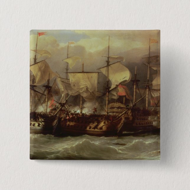 Battle of Cape St.Vincent 2 Inch Square Button (Front)