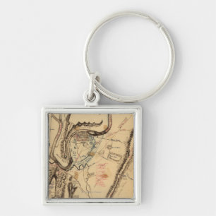 Battle of Chickamauga - Civil War Panoramic Map 4 Keychain
