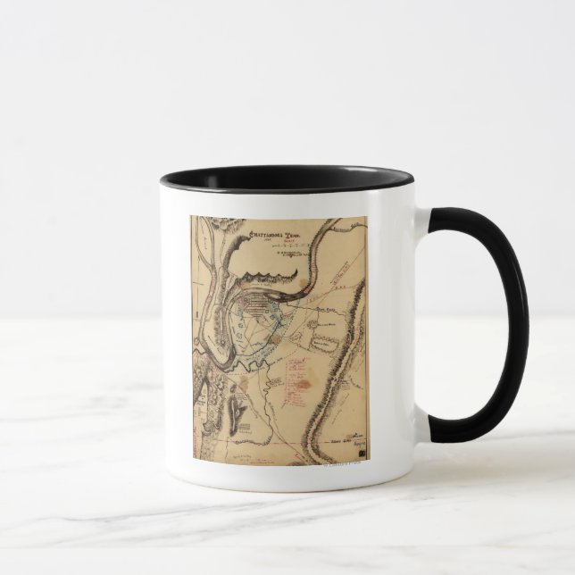 Battle of Chickamauga - Civil War Panoramic Map 4 Mug (Right)