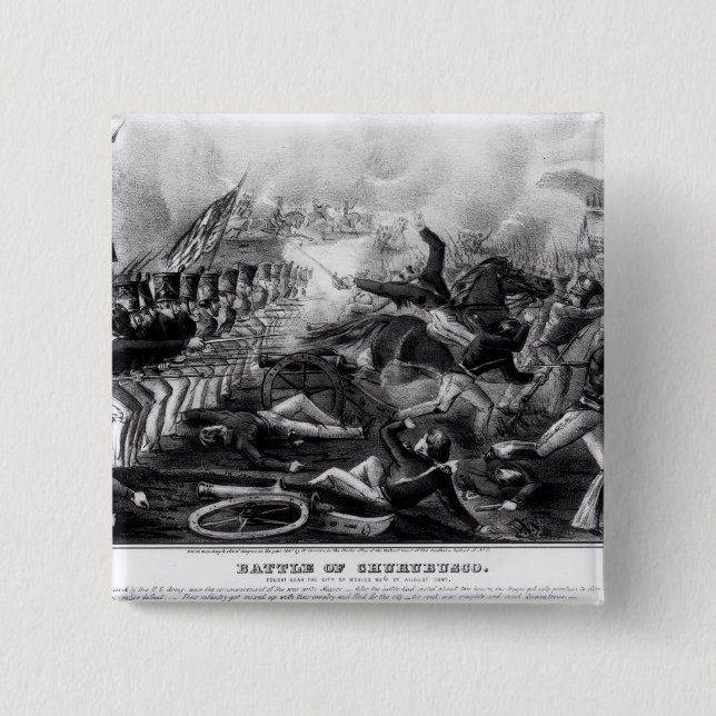 Battle of Churubusco 2 Inch Square Button (Front)