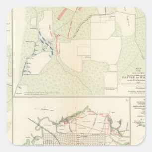 Battle of Corinth Iuka Bayou Fourche Square Sticker