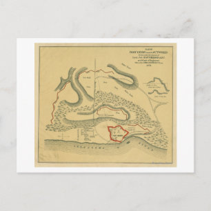 Battle of Fort Henry - Civil War Panoramic Map Postcard